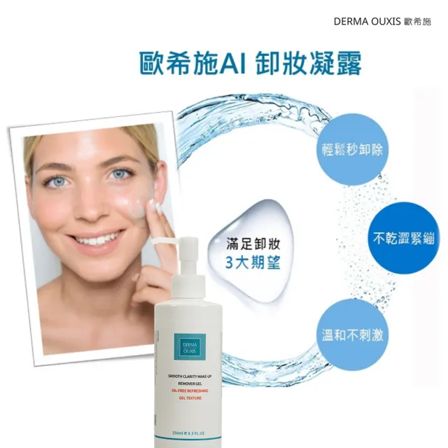 【Derma Ouxis歐希施】AI卸妝保濕凝露250ml(2瓶組)