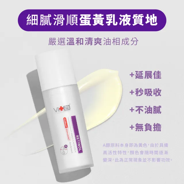 【Swissvita 薇佳】蜜花酸晶A醇煥顏精華乳30ml(A醇/早C晚A/臉部保養/抗老)