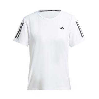 【adidas 愛迪達】OTR B Tee 女 短袖 上衣 運動 慢跑 路跑 反光 吸濕排汗 透氣 白黑(IK7442)