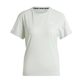 【adidas 愛迪達】OTR B Tee 女 短袖 上衣 運動 慢跑 路跑 反光 訓練 吸濕排汗 透氣 淺灰綠(IN1593)