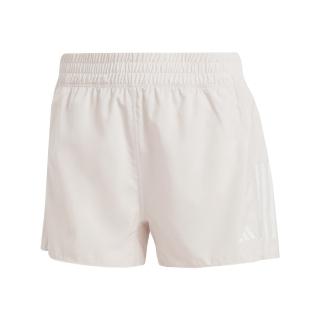 【adidas 愛迪達】OTR B Short 女 短褲 運動 慢跑 路跑 反光 吸濕排汗 拉鍊口袋 輕量 米色(IX6380)