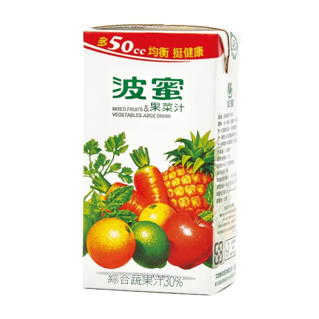 【波蜜】波蜜果菜汁300mlx6入/組