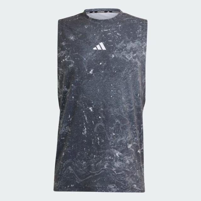 【adidas 愛迪達】Wo Pow Tank 男 背心 訓練 運動 吸濕 排汗 灰黑(IK9684)