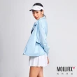 【Mollifix 瑪莉菲絲】立領後拚網透氣防風外套、瑜珈服、瑜珈上衣、運動外套(冰藍)