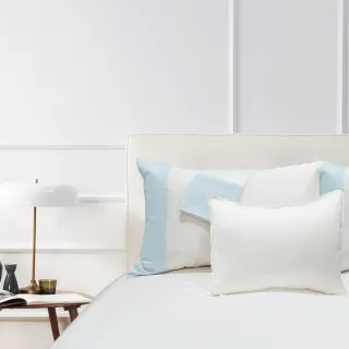 【皇室羽毛工房】海藻紗床包枕套四件組-淺藍色(雙人/床包組)