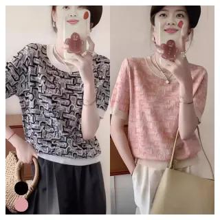 【Lockers 木櫃】夏季歐洲滿體花色短袖圓領T恤 L113052706(滿花 圓領 女上衣)