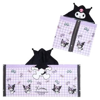 【SANRIO 三麗鷗】兒童用 純棉連帽浴巾 斗篷浴巾 連帽毛巾 酷洛米 緞帶