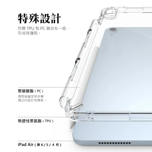 【Ringke】Apple iPad Air 6 11吋 M2 /5 /4 10.9吋 Fusion 透明背蓋防撞保護殼(Rearth)