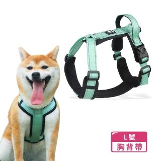 【不悶熱】經典透氣兩片式中大型犬胸背帶(背心式 反光 牽引把手 防暴衝 超耐磨 狗背心 寵物用品 項圈)
