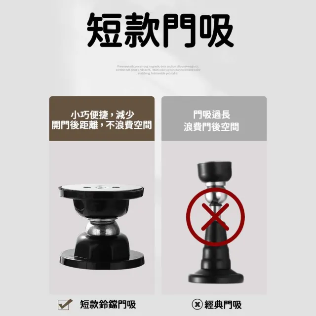 【ROYALLIN 蘿林嚴選】強力磁吸門擋2入(磁吸門擋 免打孔門檔 靜音門檔 防撞 磁力門檔 浴室門檔 消音 防震)