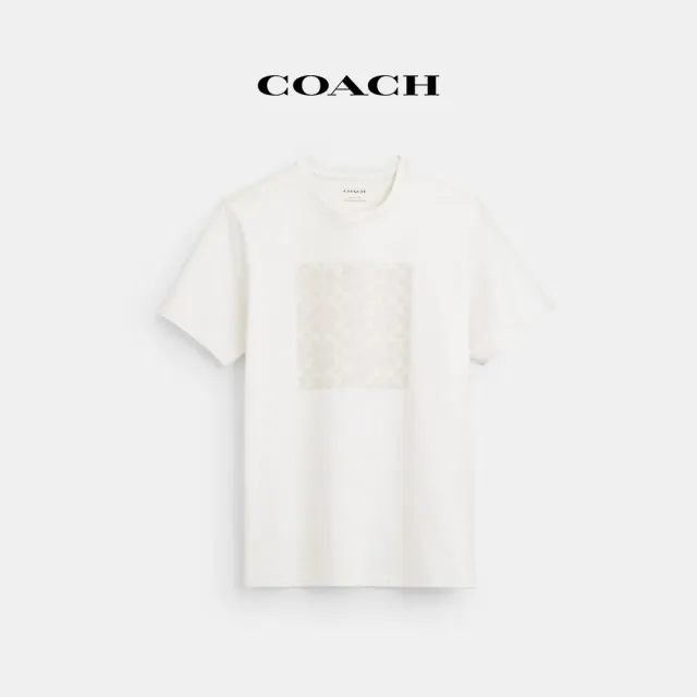 【COACH蔻馳官方直營】同系色經典LogoT恤-灰白色(CR485)