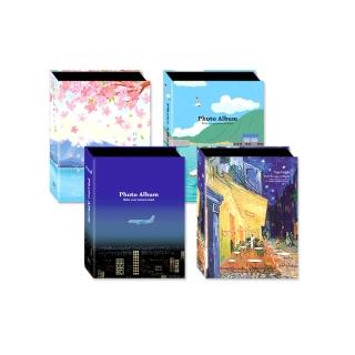 【珠友】20K雙格相本(可收納200枚4x6照片/插畫風格相簿/透明盒裝相簿/成長紀念/回憶珍藏/明信片)