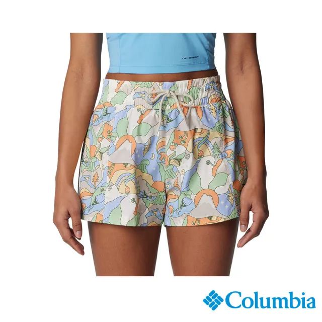 【Columbia 哥倫比亞】女款-Boundless Trek™防潑短褲-印花色(UAL45140QX/IS)
