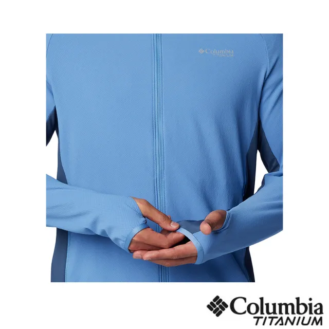 【Columbia 哥倫比亞】男款Spectre Ridge™ FZ HoodedTech Fleece-鈦防潑水連帽外套-藍色(UAO16570BL/IS)