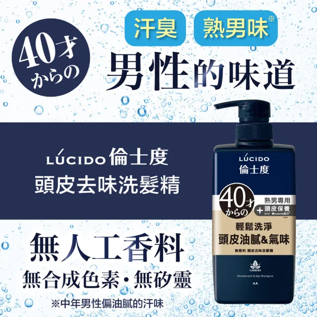 【LUCIDO倫士度】頭皮去味洗髮精450ml