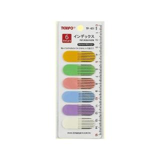 【Tempo 節奏】指示標籤 線條6色4.4X1.5cm TP-451(檔案分類 歸檔 索引)