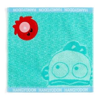 【SANRIO 三麗鷗】夥伴系列 刺繡棉質方巾 純棉手帕 人魚漢頓&小百合