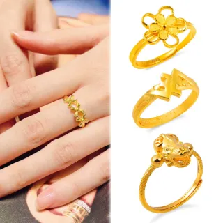 【GJS 金敬順】買一送金珠黃金戒指造型款多選1(金重:0.97錢/+-0.05錢)