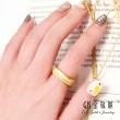 【GJS 金敬順】買一送一黃金戒指莫桑石陶瓷白寬版-固定圍#11.5(金重:2.66錢/+-0.03錢)