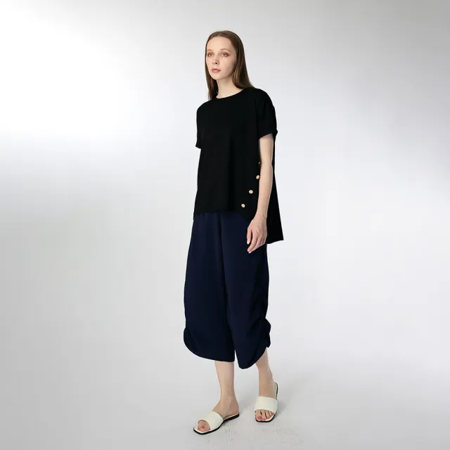 【giordano ladies】24SS_緞面縐紗抽繩褲裙(02424022)