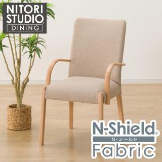 【NITORI 宜得利家居】◆耐磨耐刮 防潑水貓抓布 實木餐椅 N COLLECTION C-10 扶手 NA/NSF-BE 櫸木