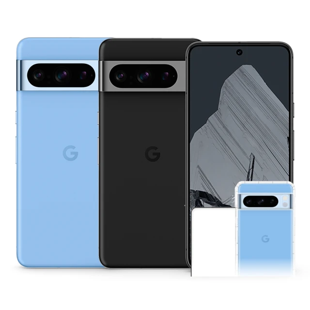 Google Pixel 8 Pro 5G 6.7吋(12G/256G/Tensor G3/5000萬鏡頭畫素/AI手機)(殼貼2件組)