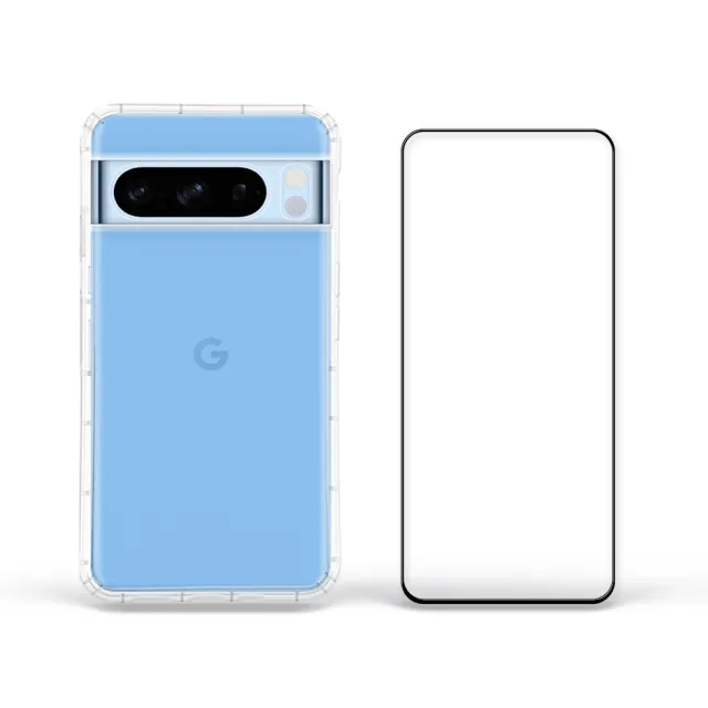 【Google】Pixel 8 Pro 5G 6.7吋(12G/256G/Tensor G3/5000萬鏡頭畫素/AI手機)(殼貼2件組)