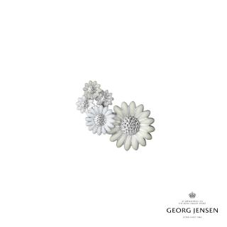 【Georg Jensen 官方旗艦店】DAISY 全耳式耳環 中 白色(純銀 耳環)