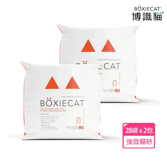 【BOXIECAT 博識貓】強效黏土凝結貓砂28磅*2包(貓砂 天然黏土)