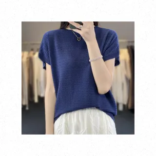 【Very Buy 非常勸敗】24夏季蝙蝠袖寬鬆休閒全棉短袖女純色百搭針織圓領T恤薄上衣