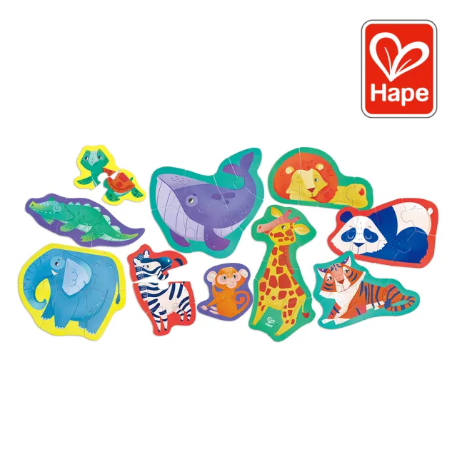 【Hape】野生動物進階拼圖(益智成長/邏輯建構)