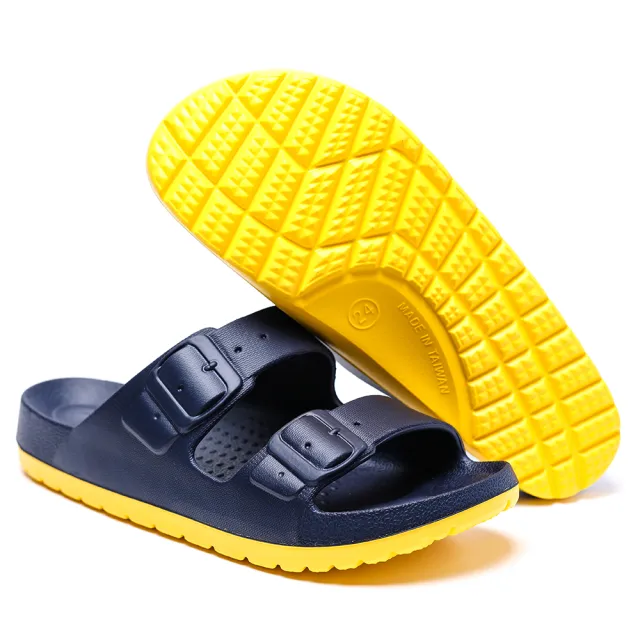 【母子鱷魚】-官方直營-玩美雙色輕量時尚拖鞋(男女款)