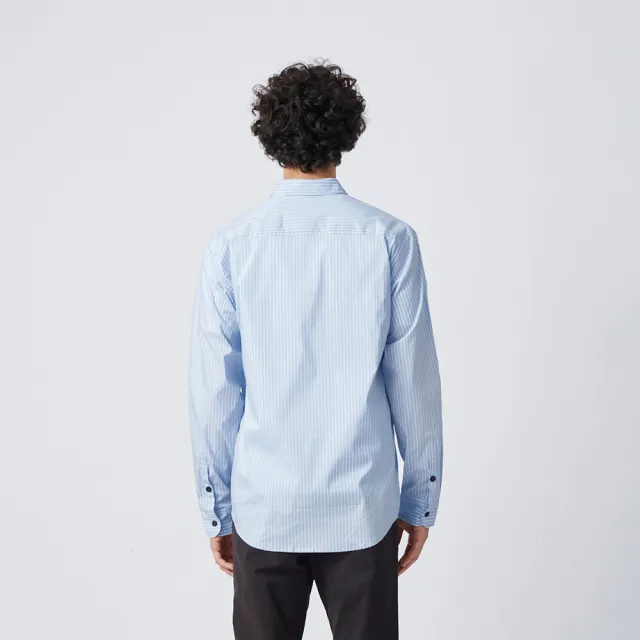 【JOHN HENRY】AZURE POETRY條紋長袖襯衫-藍色