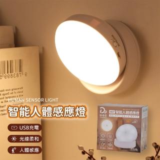 【Light Live】買一送一 LED智慧人體感應燈 磁吸感應燈 黃/白光任選(小夜燈 床頭燈 磁吸燈 LED感應燈)