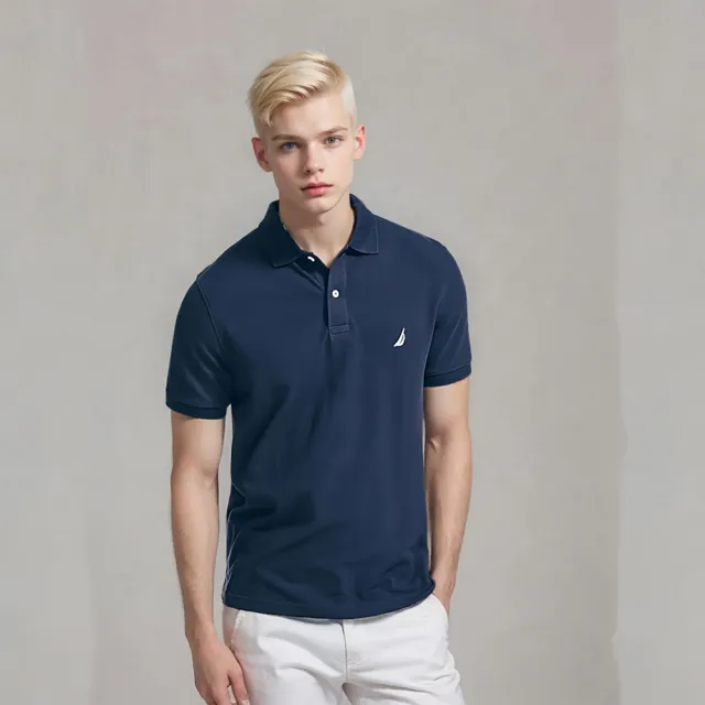 【NAUTICA】男女款 帆船 胸前小LOGO POLO衫(平輸品)