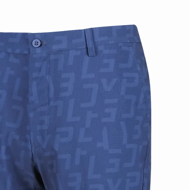 【PLAYBOY GOLF】男款字母印花高彈性高爾夫短褲-藍(AD24107-56)