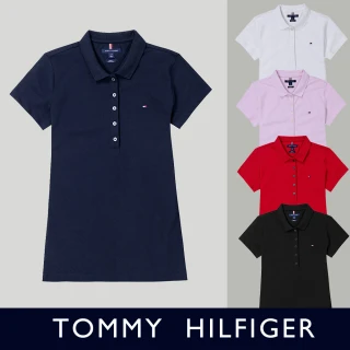 【Tommy Hilfiger】TOMMY 經典刺繡Logo短袖Polo衫 上衣-女-多色組合(平輸品/春夏必備/高爾夫球款)
