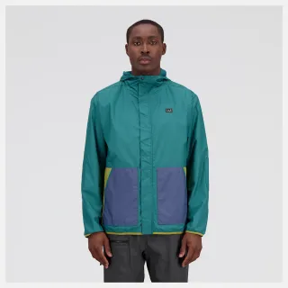 【NEW BALANCE】 NB 外套 機能 防風 防水 可收納 運動 休閒 男 藍綠色 美規(MJ31507VDA-F)