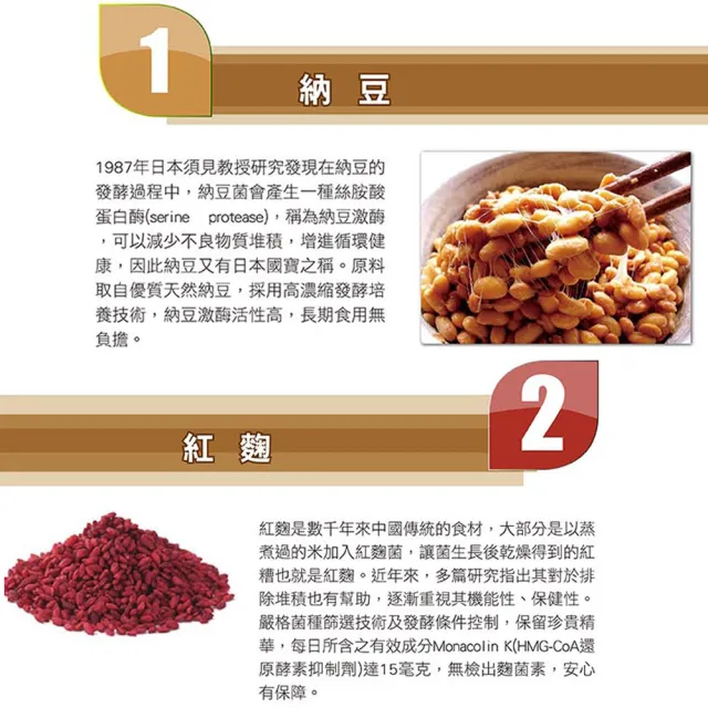 【家倍健】納豆紅麴Q10膠囊x4盒(30粒/盒)