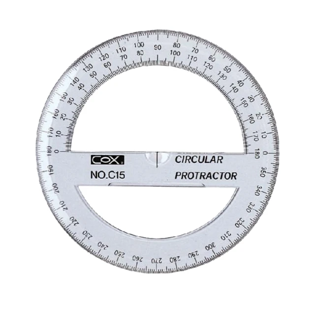 COX 三燕 圓形尺 15cm C15(量角器)