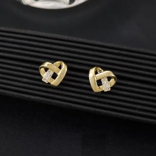 【Emi 艾迷】時尚愛心綴鑽 925銀針耳環 耳夾 無耳洞 夾式耳環 無痛耳夾 蚊香盤耳夾