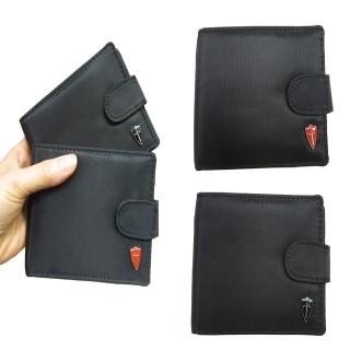 【SNOW.bagshop】短夾休閒夾進口防水尼龍布加長尺寸固定證件夾+暗釦蓋式零錢外