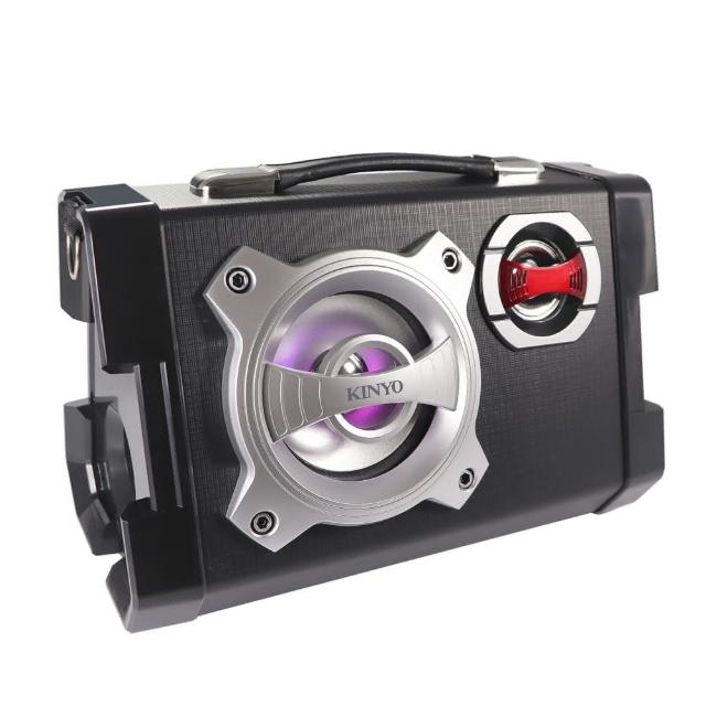 【KINYO】多功能藍牙音箱/藍牙喇叭 支援FM收音機(附麥克風、遙控器、背帶 KY-1793)