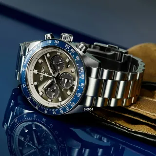【SEIKO 精工】PROSPEX系列太陽能計時腕錶41.4㎜藍灰色熊貓款 SK004(SSC939P1/V192-0AH0Z)