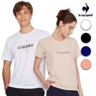 【LE COQ SPORTIF 公雞】官方直營 運動TRAINING短袖T恤 男女款-4色-LWT21602 LWT22602
