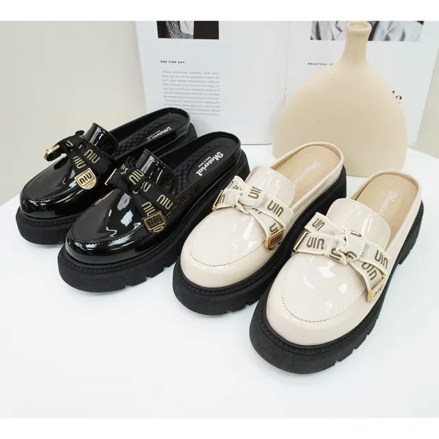 【MATERIAL 瑪特麗歐】女鞋 樂福鞋 MIT時髦蝴蝶結厚底穆勒鞋 T53103(樂福鞋)