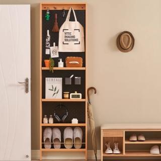 【Taoshop 淘家舖】HN 日式原木無印風｜洞洞板置物架｜夾縫櫃展示架 L7191(原木色-無門)