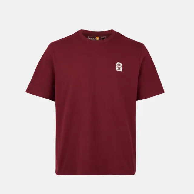 【Timberland】中性紅褐色背後圖案短袖T恤(A2P4MEIC)