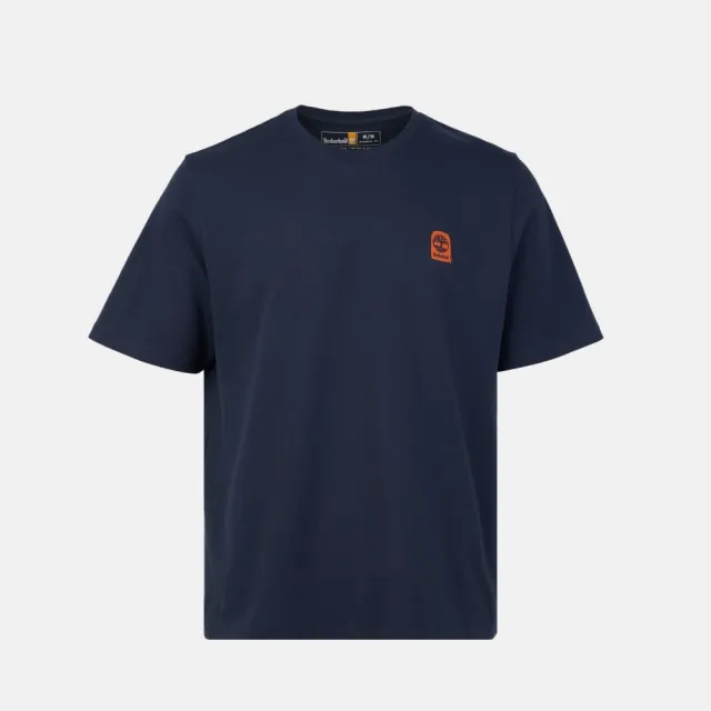 【Timberland】中性深寶石藍背後圖案短袖T恤(A2P4M433)