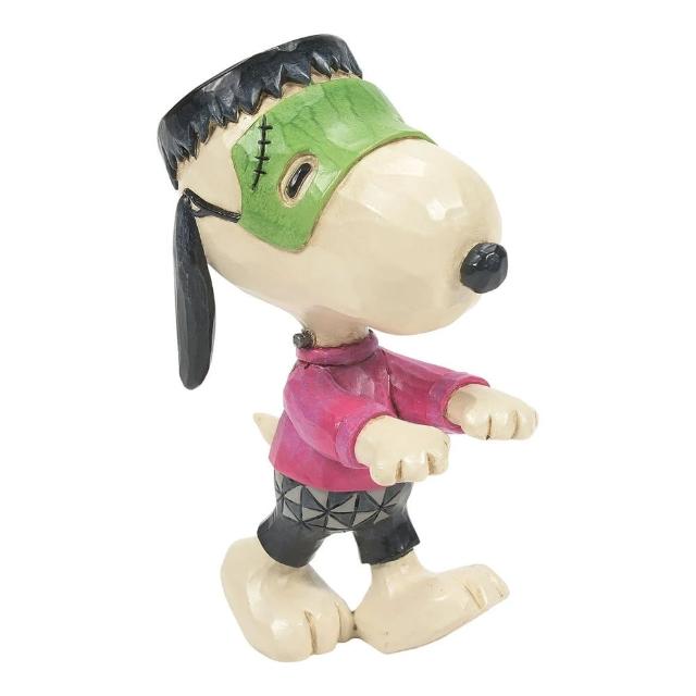 【Enesco】精品家飾 SNOOPY迷你史努比綠色眼罩居家擺飾